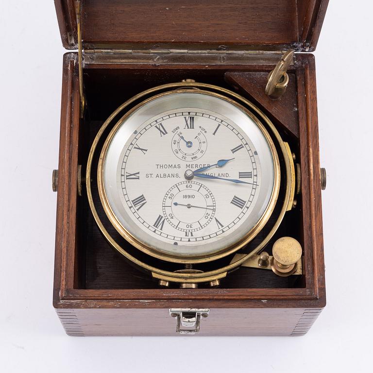 A marine chronometer from Thomas Mercer Ltd., St. Albans, first part of the 20th Century.