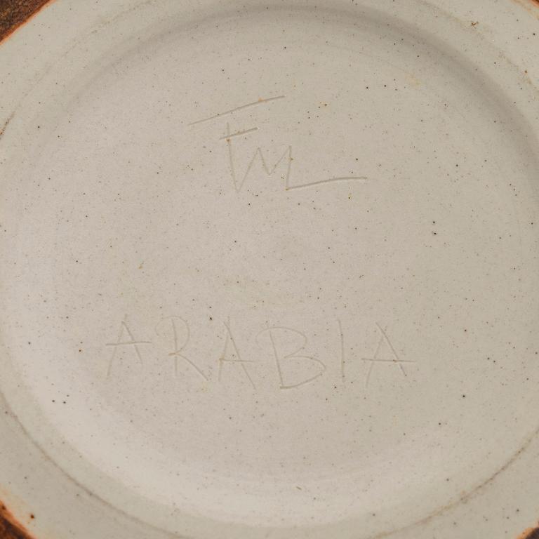 Francesca Mascitti-Lindh, bowl, stoneware, signed FML Arabia.