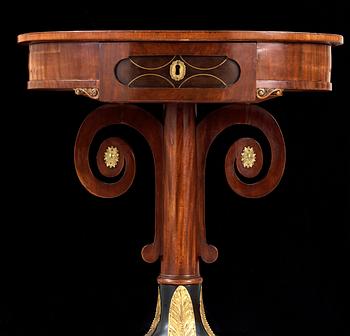 A Swedish early 19th Century Empire table, attributed to D. Sehfbom.