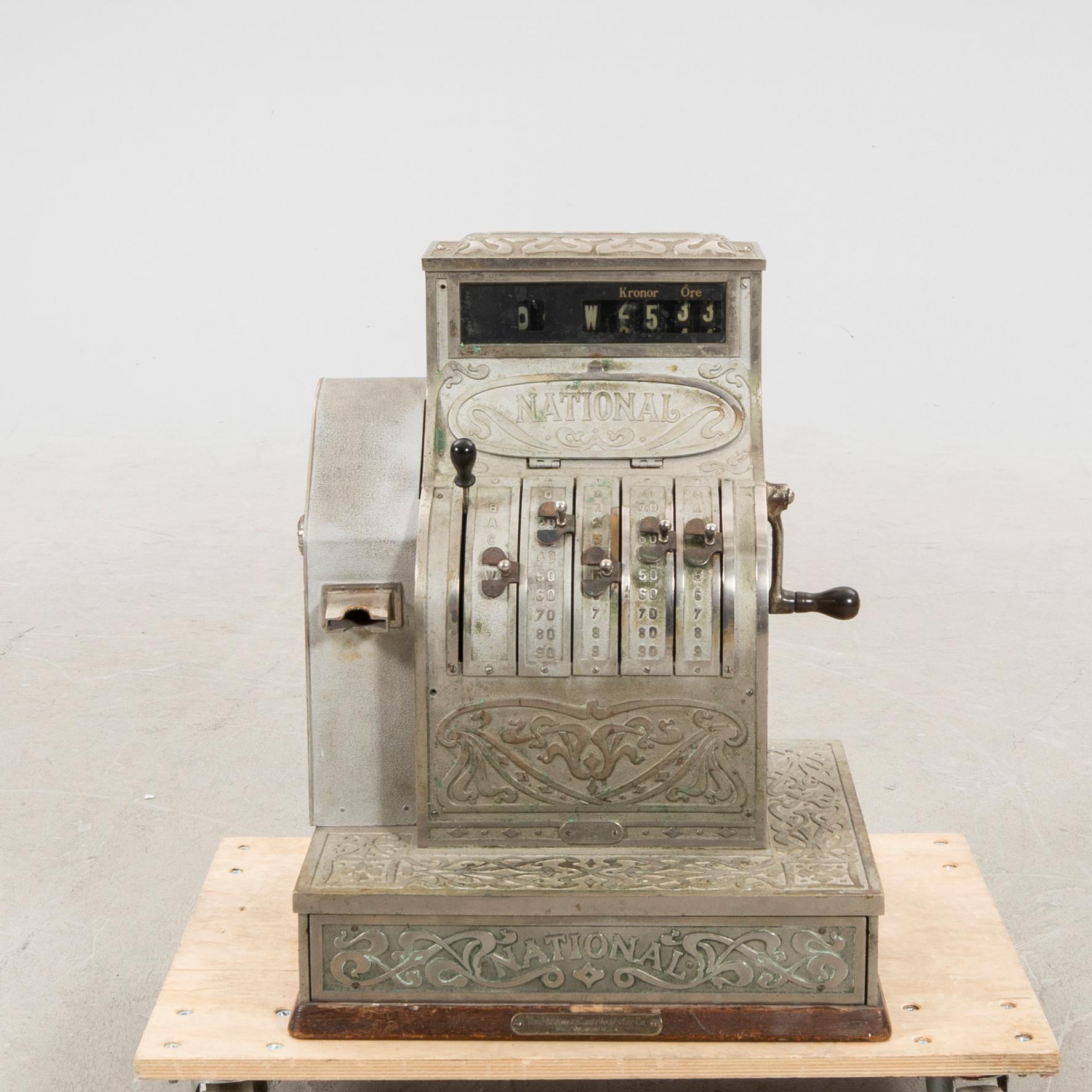 Kassaapparat , National, 1900talets början.