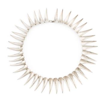 Atelier Borgila, a necklace, sterling silver, Stockholm 1956, design Bengt Wettersjö.