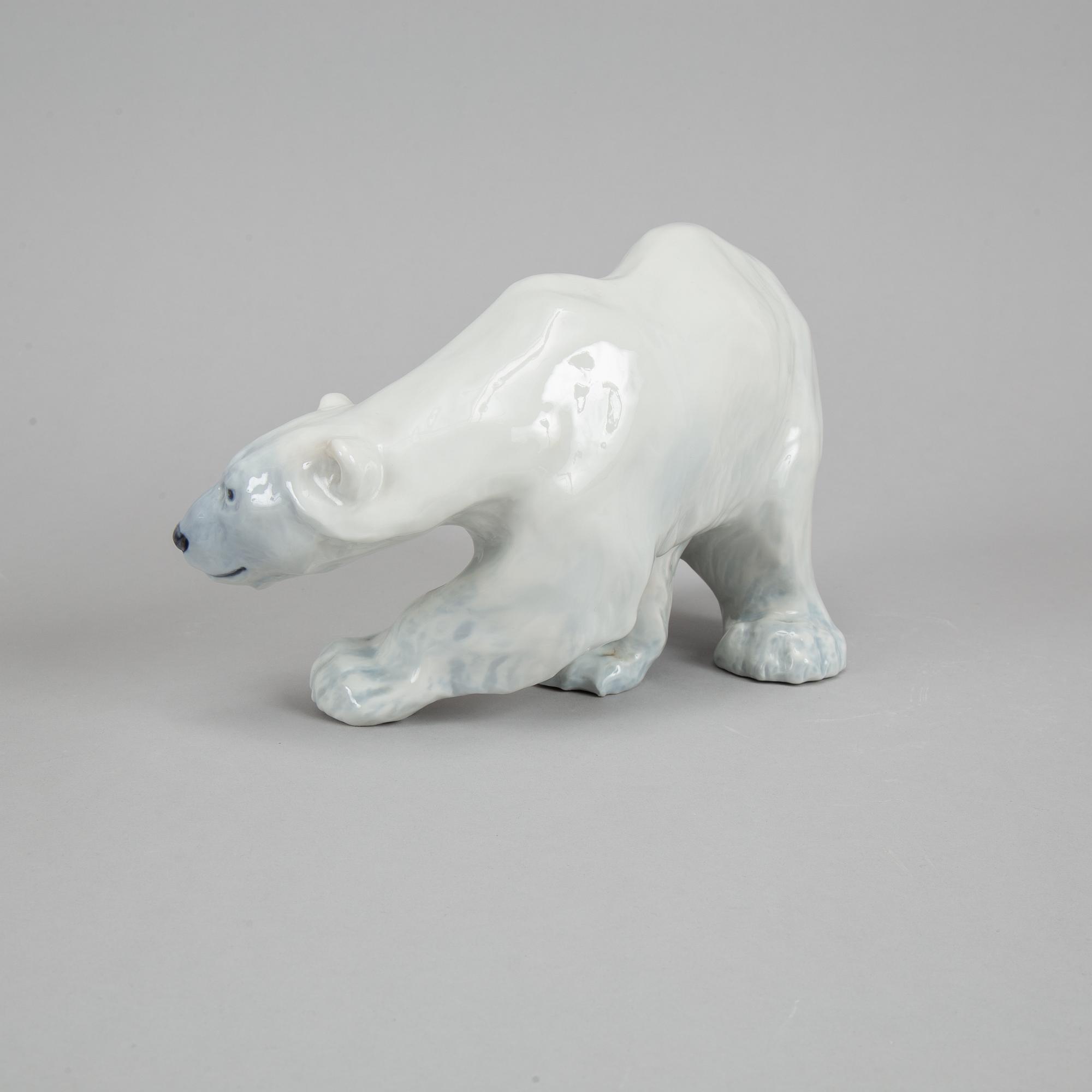 Royal Copenhagen, a 089 porcelain polar bear, Denmark.