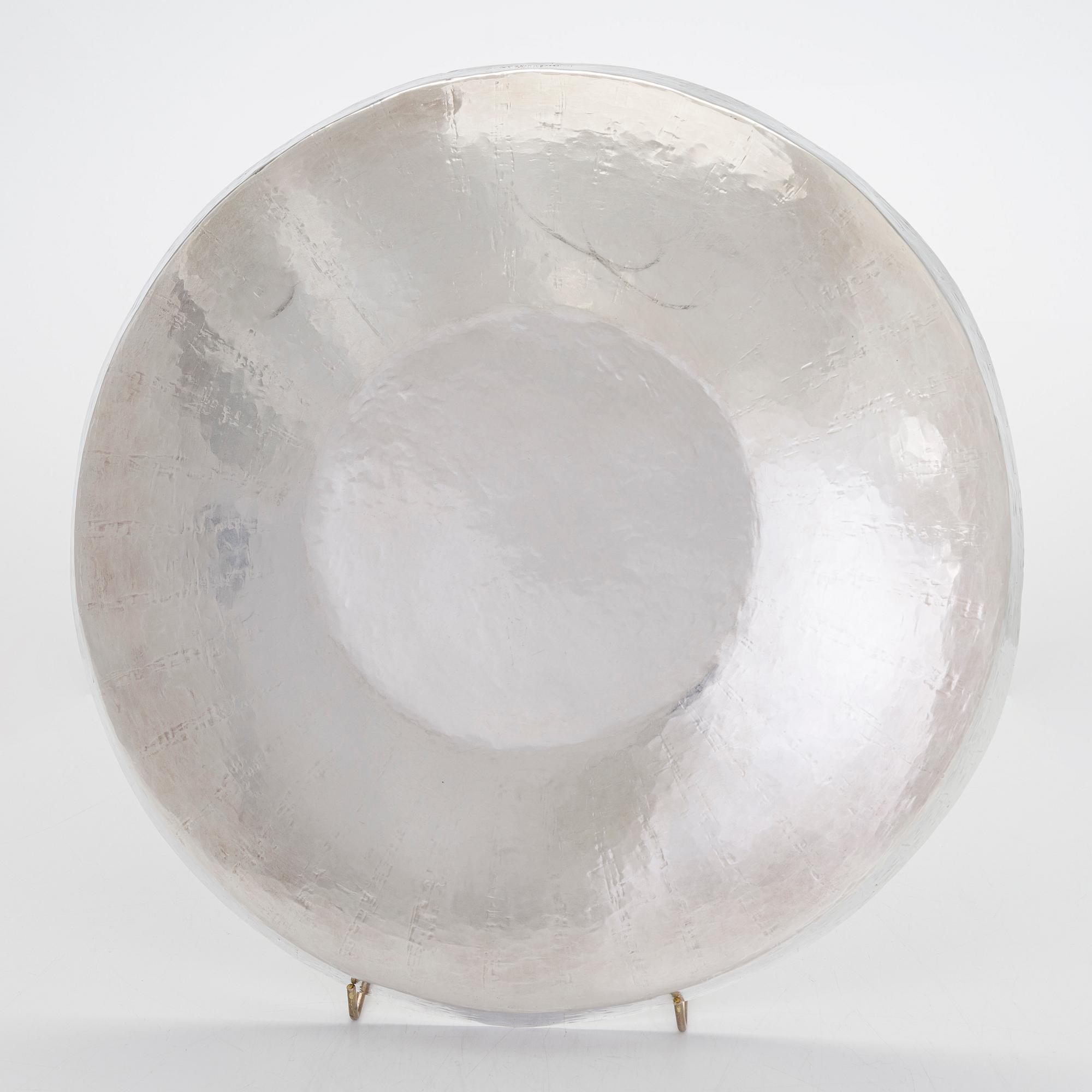 Tapio Wirkkala, skålfat, silver, Kultakeskus, Tavastehus 1964.