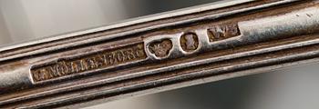 BESTICK, 9 delar, silver, 1800-/1900-tal. Vikt ca 620 gram.