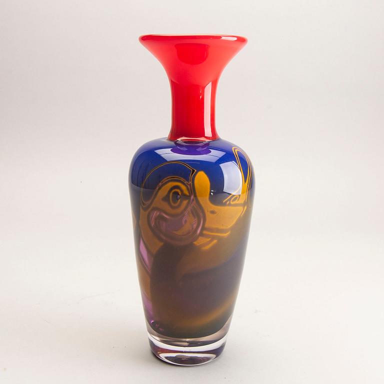 Elna Melusine Jolom, a signed and dated graal glass vase 2014.