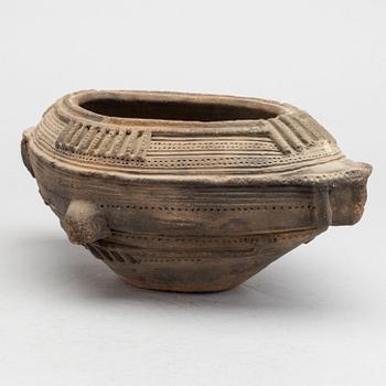An African Benin earthenware bowl 20th century or older.