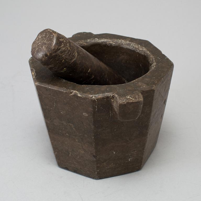 A mortar in limestone, Sweden, Borghamn, 1700/1800's.