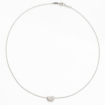 Tiffany & Co, Elsa Peretti, a platinum and diamond "Bean" necklace.