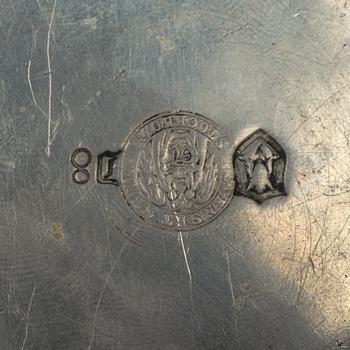 ESTRID ERICSON, tennburk med lockknopp i agat, Firma Svenskt tenn, 1930.