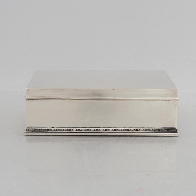 A Swedish silver cigarette case, mark of W.A. Bolin,  Stockholm 1944.