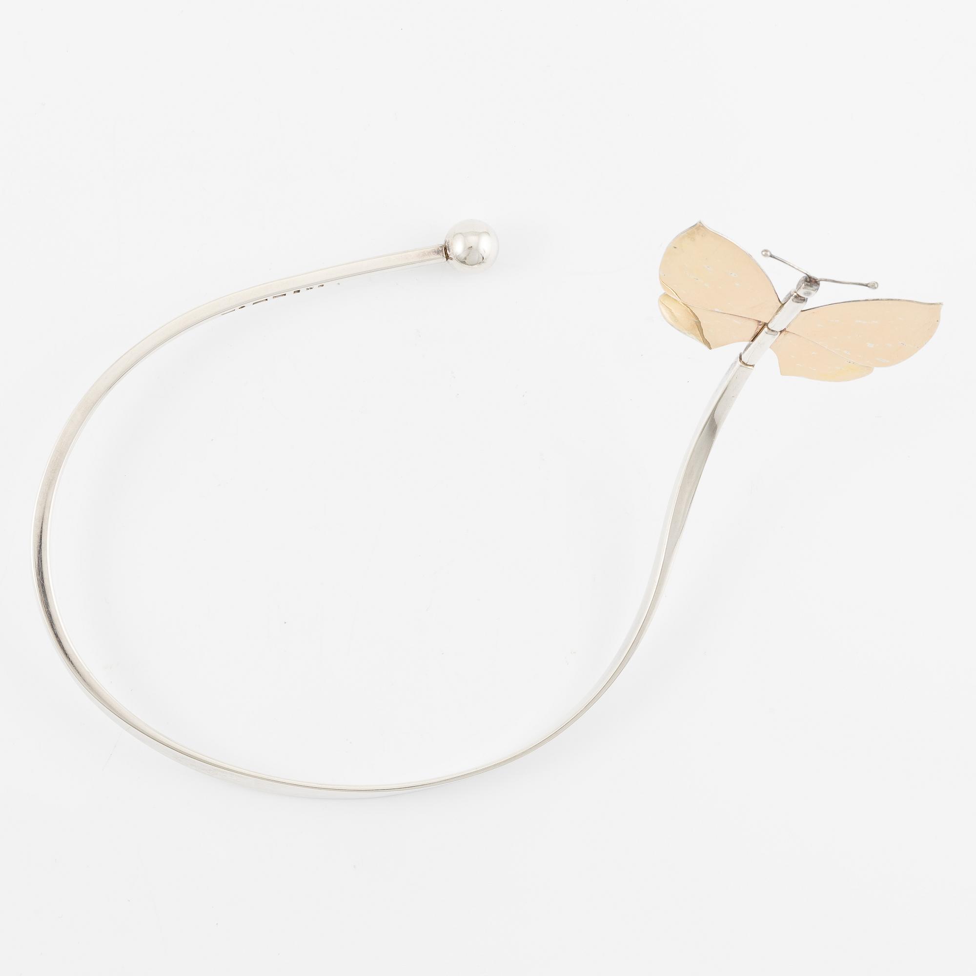 Sigurd Persson, a necklace, sterling silver with gilding, Stockholm 1995.