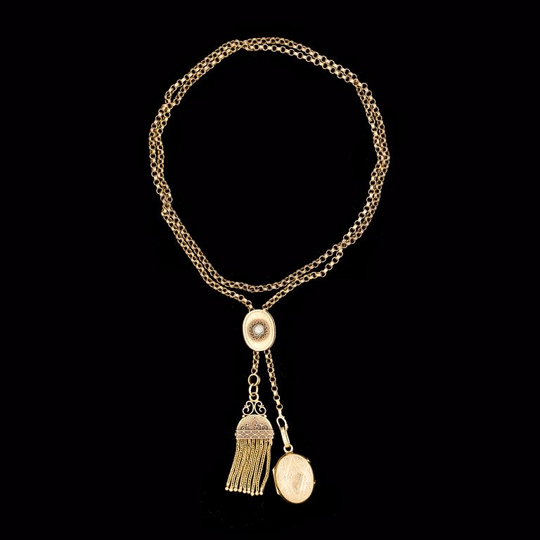 HALSSMYCKE, 18k guld, 1878.