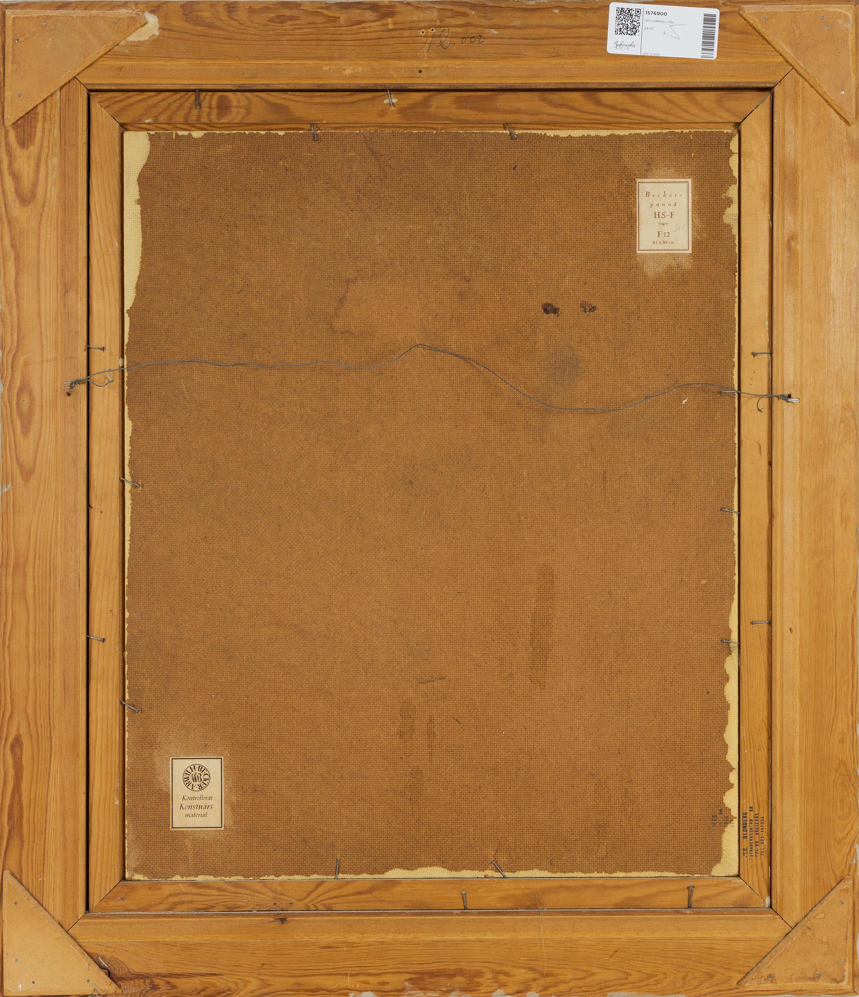 Uno Vallman, Alplandskap med ko.