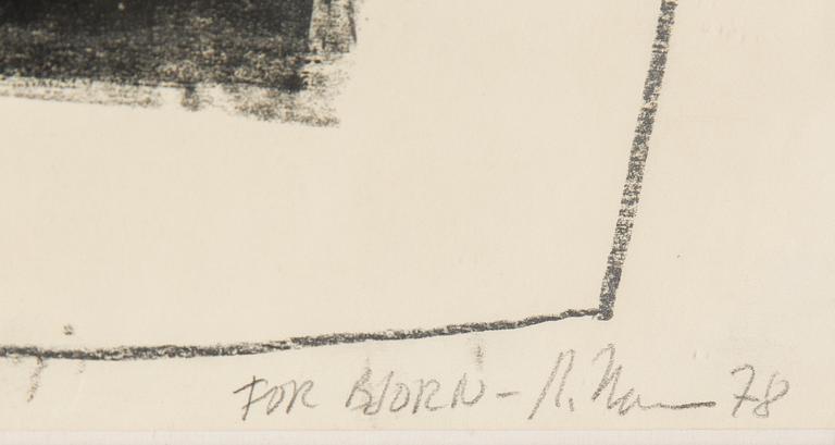 RICHARD NONAS, pencil on paper, signed with dedication and dated -78.