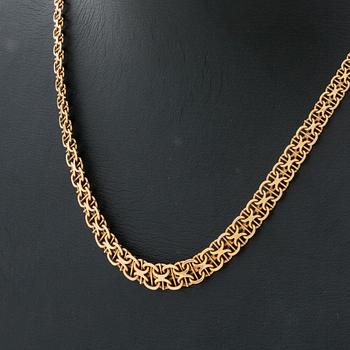 NECKLACE 18K gold, graduated, Köping 1967.