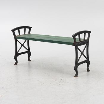 Folke Bensow, garden bench, "Park Bench No. 2", Näfveqvarns bruk, first half of the 20th century.