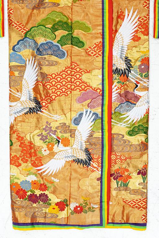 Bröllopskimono 'Uchikake', Japan, 1900-talets senare del.