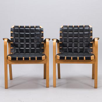 ALVAR AALTO, four late-20th-century '45' armchairs for Artek.