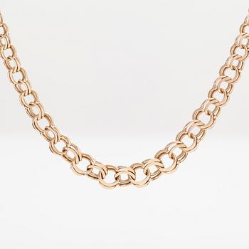 A 14K gold graduated Bismarck link necklace, Westerback, Helsinki 1969.