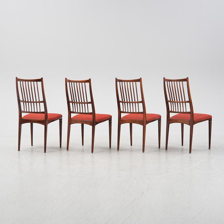 Svante Skogh, a set of four beech 'Cortina' chairs, Seffle Möbelfabrik, 1950's/60's.