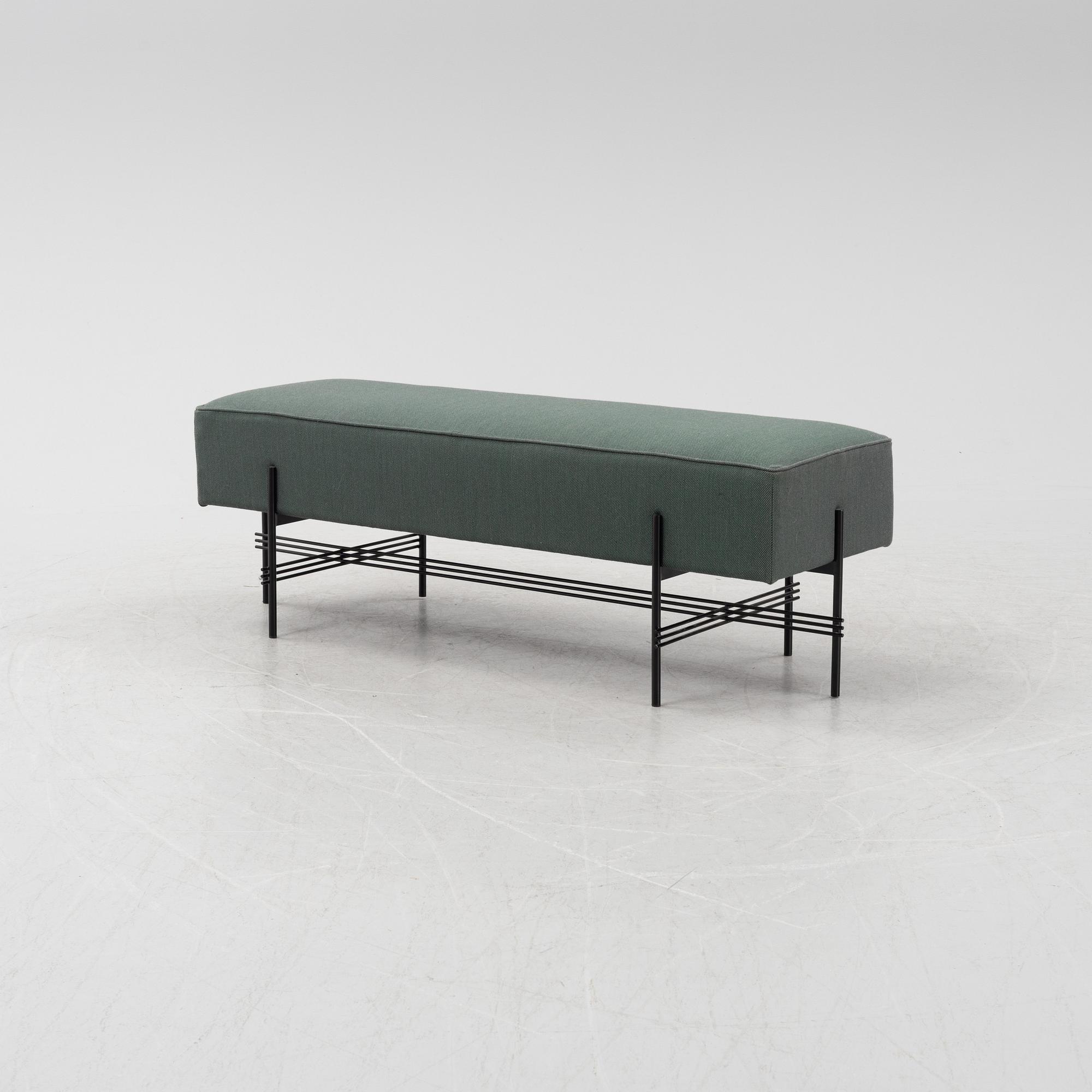 A TS Pouffe bench by GamFratesi for Gubi, designed 2014.