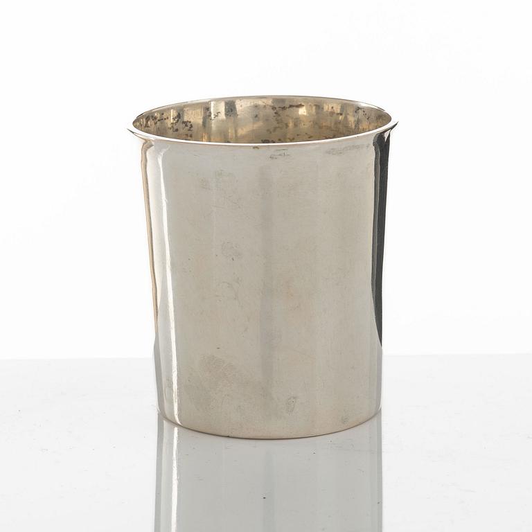 Bägare, silver, Jonas Nylander, Skara 1834.