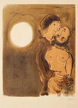 231. Marc Chagall, "Couple en ochre".