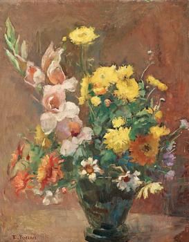 138. Esther Kjerner, Still life with flowers.