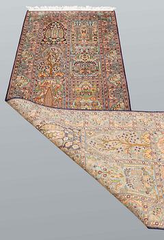 A runner, Oriental silk Kashmir, ca 260 x 80 cm.
