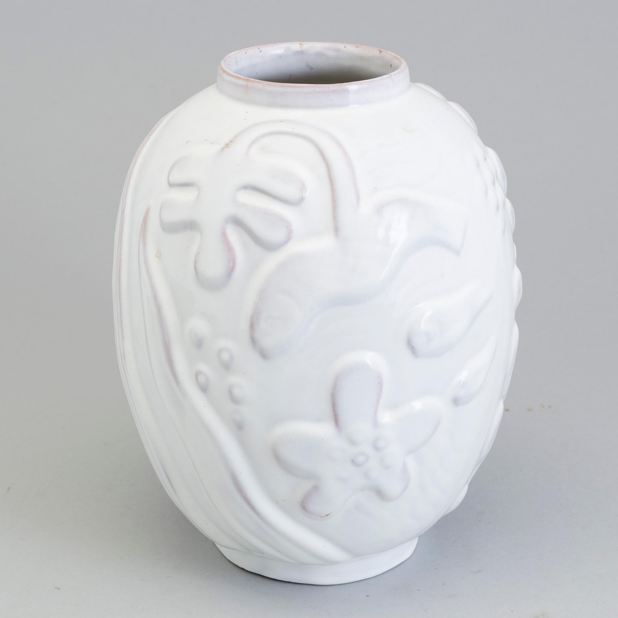 A earthenware vase by Anna-Lisa Thomson for Upsala Ekeby, around the mid 20th century.