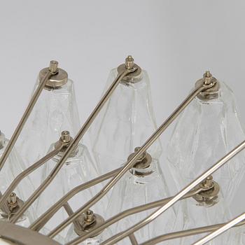 Carlo Scarpa, A1960s 'Polyhedra' chandelier for Venini Murano Italy.