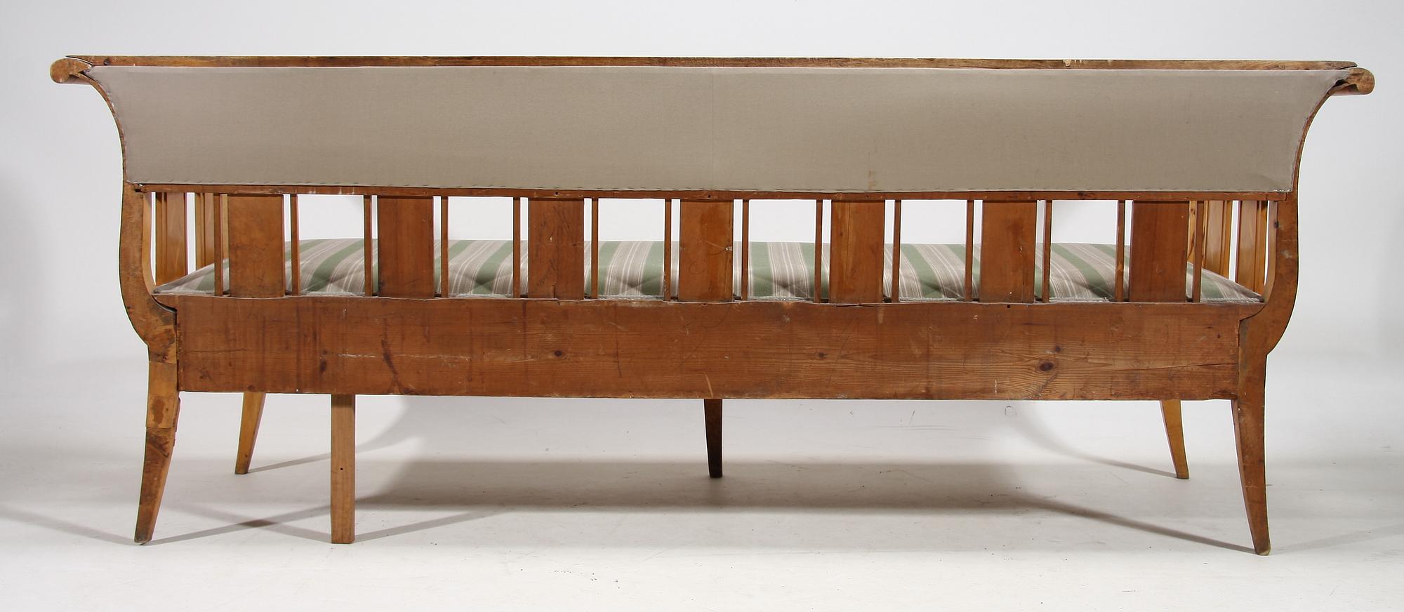 SOFFA samt STOLAR, ett par biedermeier, 1800-talets mitt.