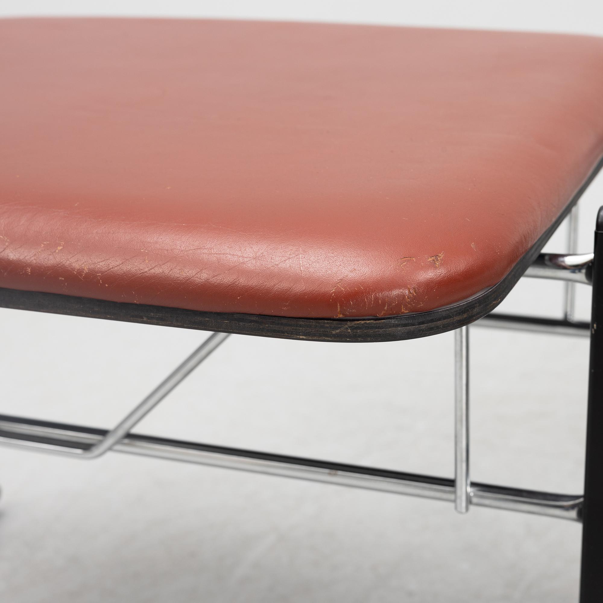 Yrjö Kukkapuro, armchair with footstool, "A500 series", Avarte, Finland.