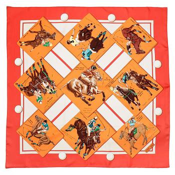 360. HERMÈS, scarf, "Le Monde du Polo".