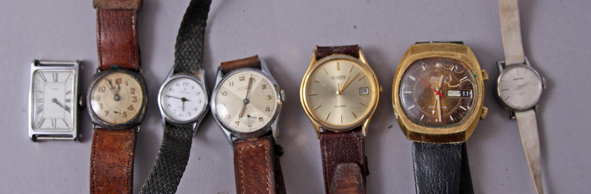 PARTI ARMBANDSUR, 7 st, bl a Seiko.