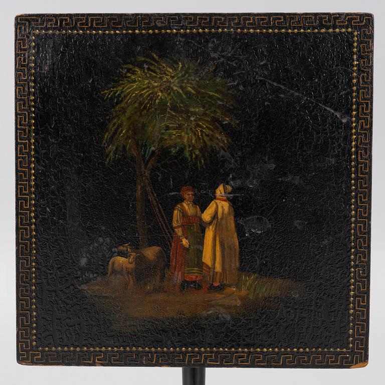 A late Gustavian tilt-top table from J. N. Asplinds workshop in Falun (1785-1820).