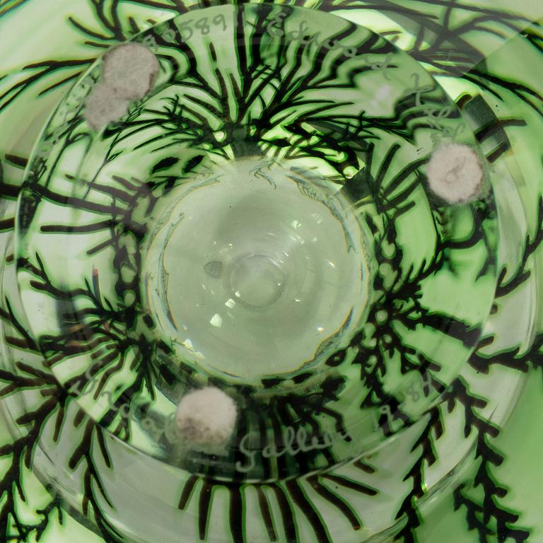 Edward Hald, vase, "Fish Grail", Orrefors, signed 1984.