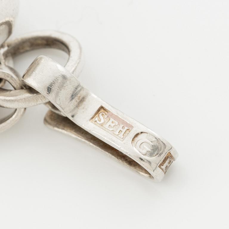 Sven-Erik Högberg, bracelet with charm, silver, Gothenburg 1965.