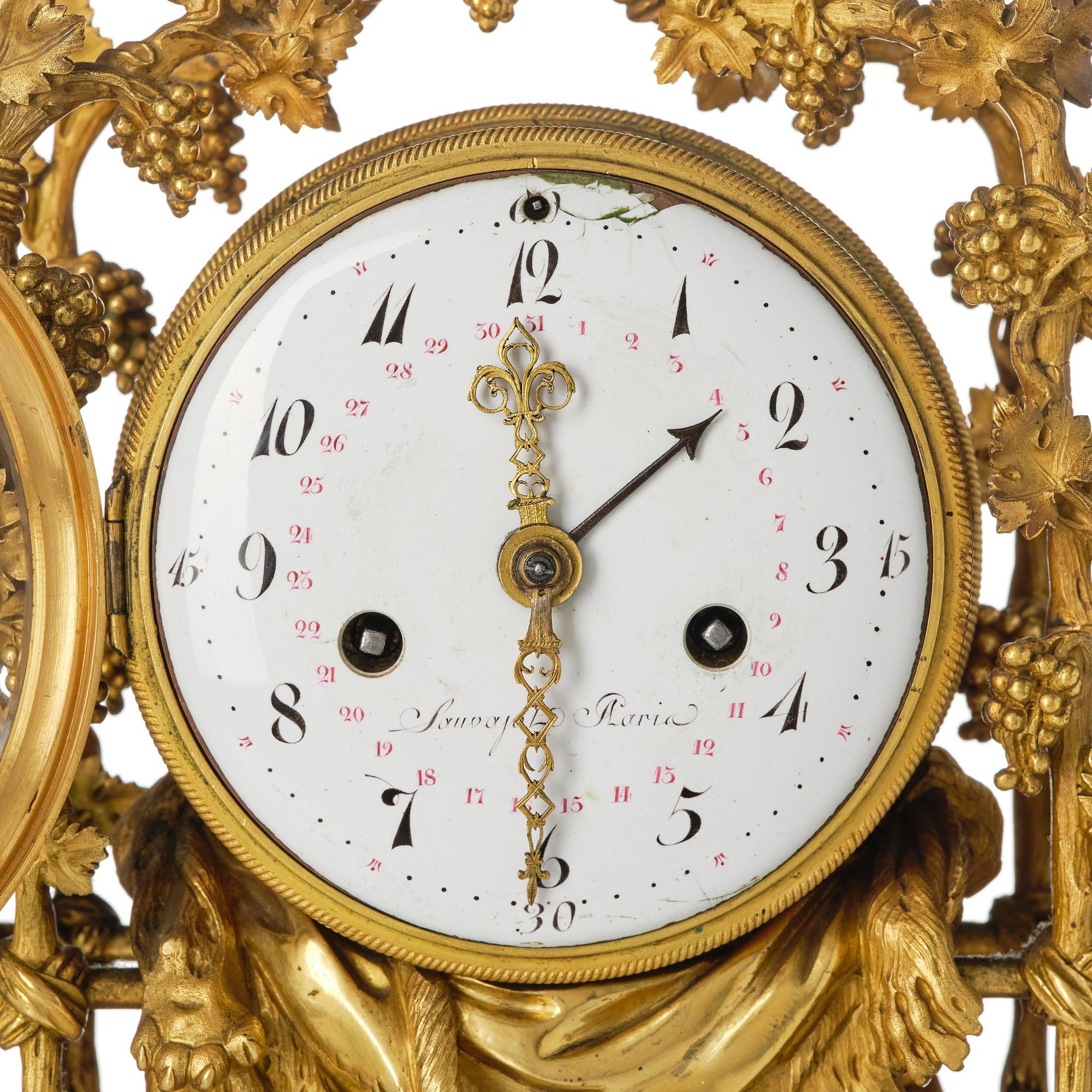 Bordspendyl, Parisarbete, sent 1700-tal, Louis XVI.