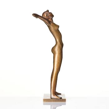 Stig Blomberg, a bronze sculpture, "Fritidsflickan", also called "Våren" (Spring), Ystad-Metall, Sweden.