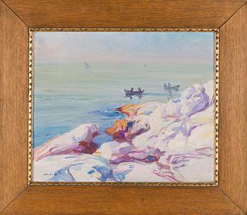 Wilho Sjöström, Båtfärd vid Strandklipporna.