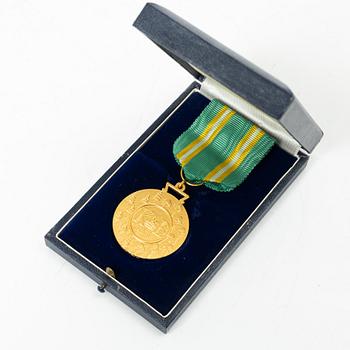 An 18K gold medal, Sporrong, Stockholm 1958.