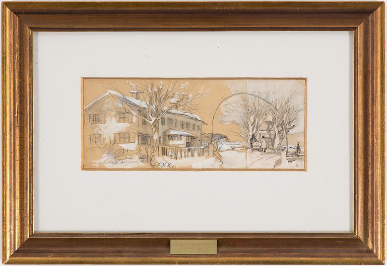 CARL LARSSON, indian ink and heightening white on paper, signed C.L.