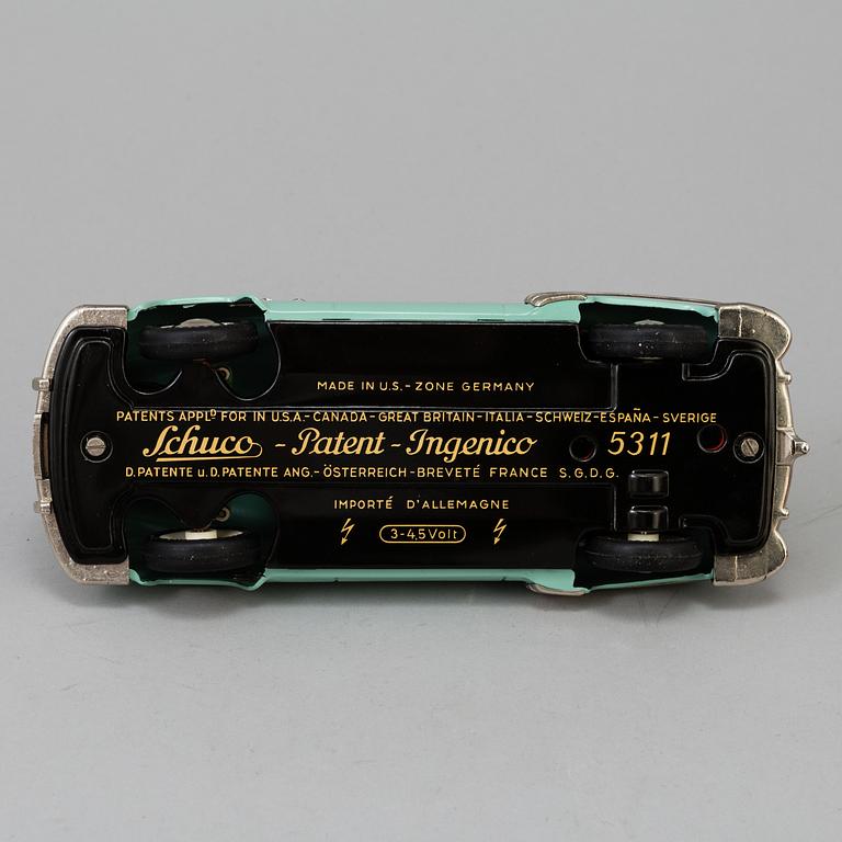 a Schuco "Elektro Ingenico 5311" car, Germany ca 1950.