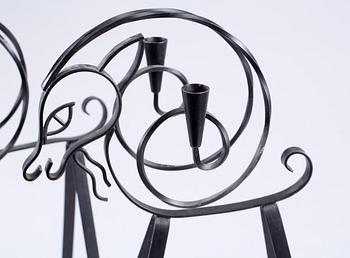 LJUSSTAKAR, ett par. Gunnar Ander, Ystad Metall.