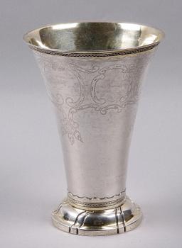 BÄGARE, silver, Stephan Westerstråhle Stockholm 1796. Vikt 448 gram.