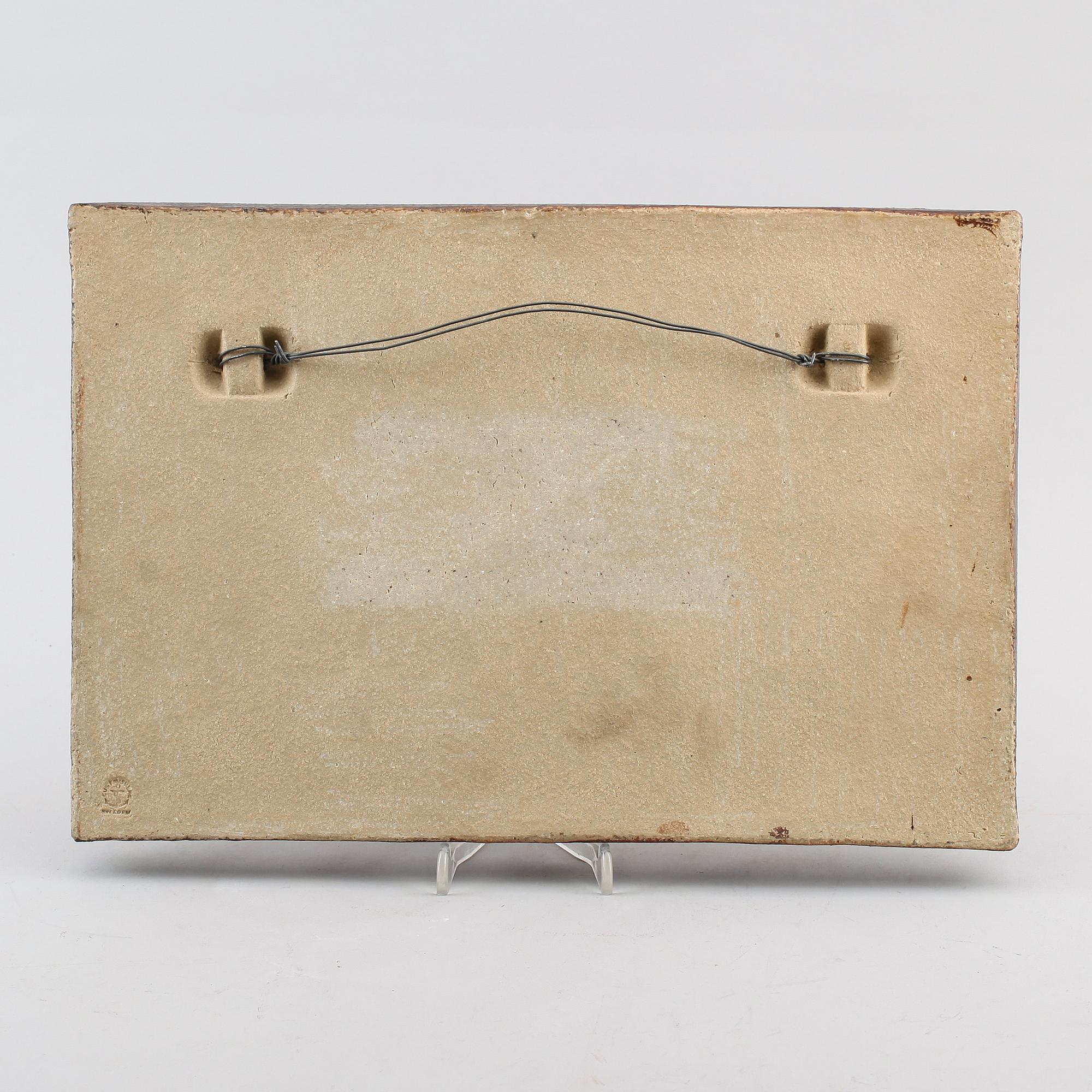 VÄGGRELIEF, Stig Lindberg, signerad, Gustavsberg.