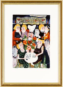 SVEN LIDBERG, färglitografier, 2 st, signerade och numrerade, 120/270 respektive 204/280.