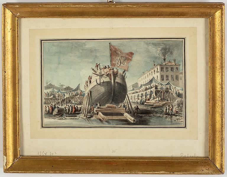 PIETRO ANTONIO NOVELLI, circle of. Unsigned. Watercolour 17.5 x 27.5 cm.