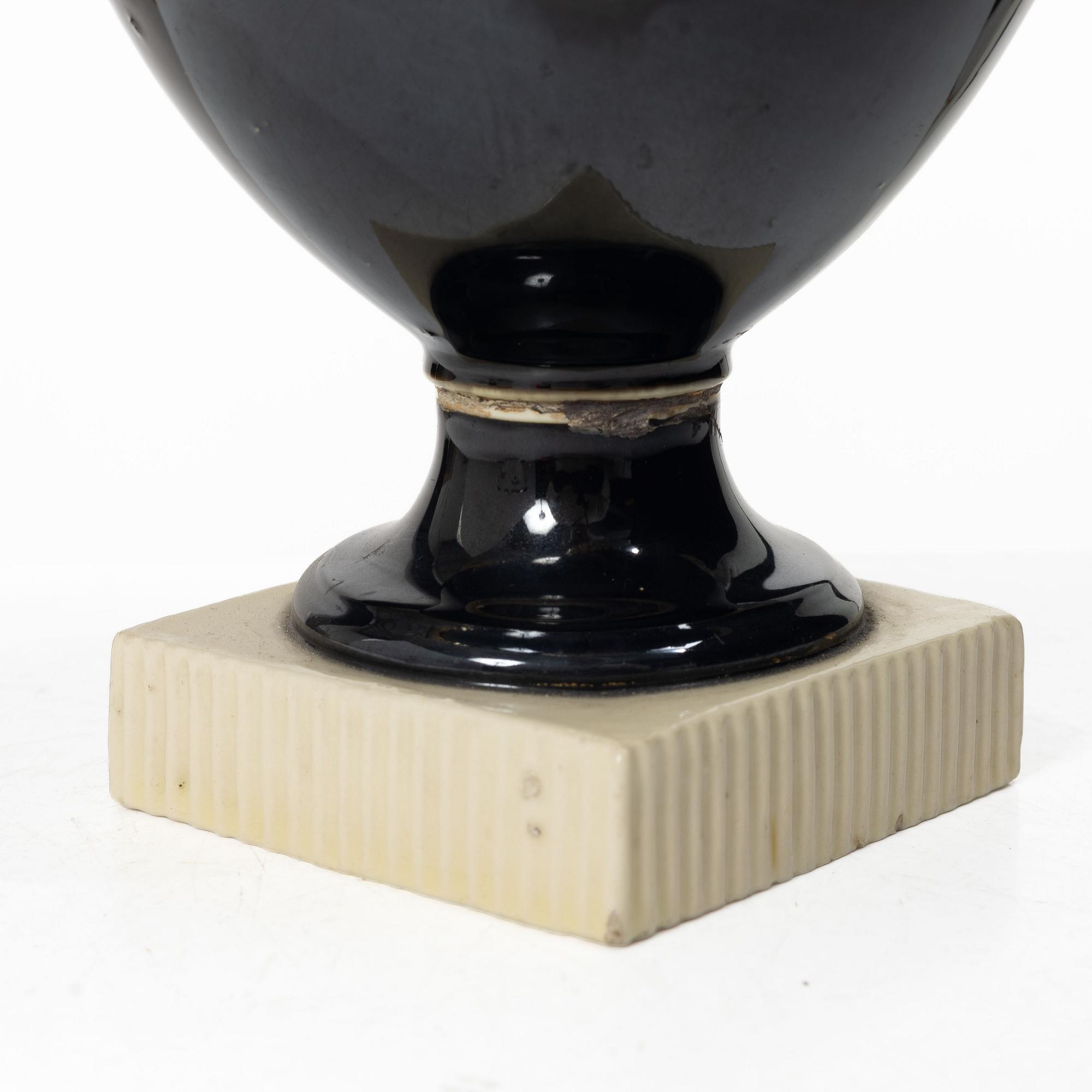 A faience vase, probably Marieberg, late 18th Century.